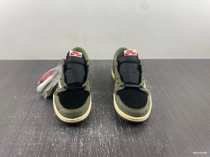 Rep TBkick OLIVE' SCOTT SP 'BLACK X 1 DM7866-002 OG TRAVIS AIR JORDAN LOW 0811